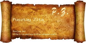Pusztay Zita névjegykártya